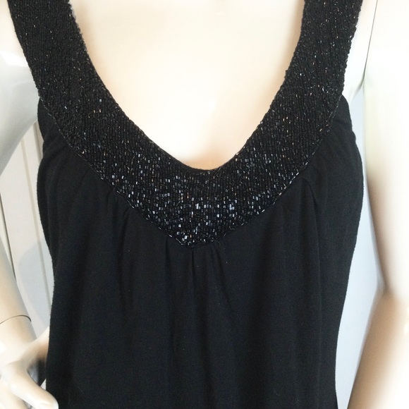 Matty M beaded v-neck front and back large - Picture 2 of 6